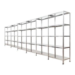 ®5 Katlı  6 Lı Bitişik Çelik Raf Galvaniz Raf Arşiv Rafı Depo Rafı  Kiler Rafı 59x75x200 Dx51 Kalite 59x75x200 cm