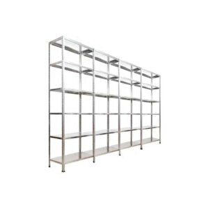 ®6 Katlı  4 Lü Bitişik Çelik Raf Galvaniz Raf Arşiv Rafı Depo Rafı  Kiler Rafı 59x93x200 Dx51 Kalite 59x93x200 cm