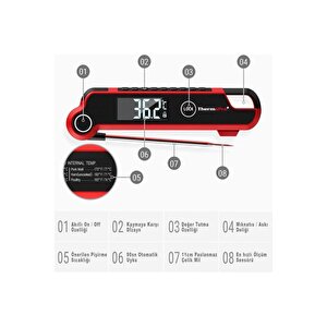 Thermopro Tp-620 Sensörlü Su Geçirmez Ekranlı Gıda Termometresi