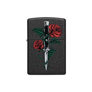 Zippo Çakmak 49778 Rose Dagger Tattoo Design