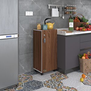 Kenzlife Mutfak Dolabı Zehra 108*030*032 Cvz Kilitli Tekerlekli Banyo Evrak Ofis Kitaplık Ayakkabılık Kiler