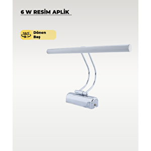 6w Krom Flüt Aplik 3200k (sarı Işık)