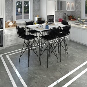 Knsz Masa Sandalye Takımı Hem105zengin Byzsyh 130*090 6 Sandalye Syhsyh Sırt Minderli