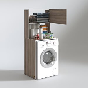 Çamaşır Makinesi Dolabı Bohemya Cordoba 160x066*50-20 Banyo Kapaklı Arkalıksız