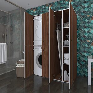 Kenzlife Çamaşır-kurutma Makinesi Dolabı Kapaklı Yaromira Cvz 180*120*60 Banyo Arkalıksız