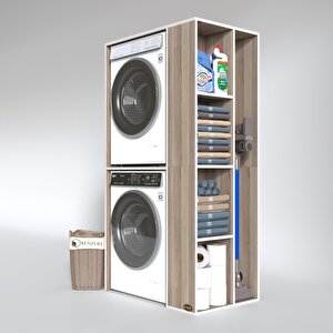 Çamaşır-kurutma Makinesi Dolabı Demyan Crd 180*090*60 Banyo Kapaksız Arkalıksız