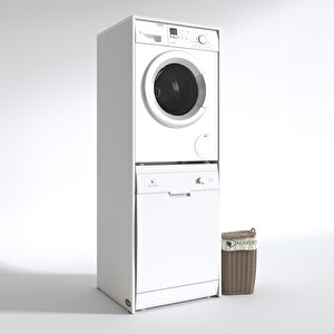 Çamaşır-bulaşık Makinesi Dolabı Borya Beyaz 180x70x60 Banyo Kapaksız Arkalıksız