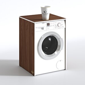 Çamaşır Makinesi Dolabı Naum Ceviz 90x70x60 Banyo Kapaksız Arkalıksız