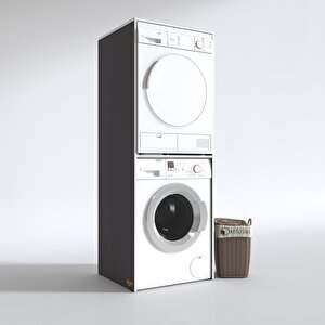 Çamaşır-kurutma Makinesi Dolabı Evgeniya Gri 180*70*60 Banyo Çift Katlı Kapaksız Arkalıksız