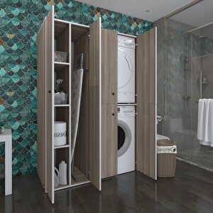 Çamaşır-kurutma Makinesi Dolabı Kapaklı Yaromira Cordoba 180x120x60 Banyo Arkalıksız