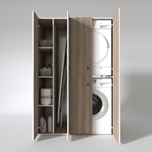 Çamaşır-kurutma Makinesi Dolabı Kapaklı Yaromira Crd 180*120*60 Banyo Arkalıksız