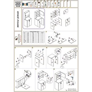 Kenzlife Çamaşır Makinesi Dolabı Kasparov Byz 180*066*55-20 Banyo Kapaklı Arkalıksız