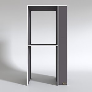 Çamaşır-kurutma Makinesi Dolabı Bolodenka Gri 180*090*60 Banyo Kapaksız Arkalıksız
