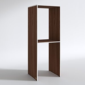Çamaşır-kurutma Makinesi Dolabı Evgeniya Ceviz 180x70x60 Banyo Çift Katlı Kapaksız Arkalıksız