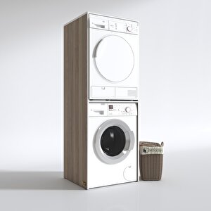 Çamaşır-kurutma Makinesi Dolabı Evgeniya Crd 180*70*60 Banyo Çift Katlı Kapaksız Arkalıksız