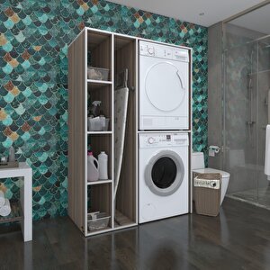 Çamaşır-kurutma Makinesi Dolabı Alyusha Sol Cordoba 180x120x60 Banyo Kapaksız Arkalıksız