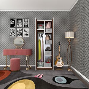 Gardırop 2 Kapılı Kapaklı Leylak Cvz 173*60*42 Gardolap Dolap Ofis