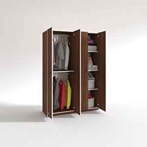 Gardırop 4 Kapılı Kapaklı Devetabanı Cvz 173*120*42 Gardolap Dolap Ofis