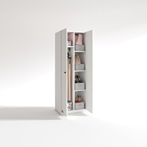 Gardırop 2 Kapılı Kapaklı Leylak Byz 173*60*42 Gardolap Dolap Ofis