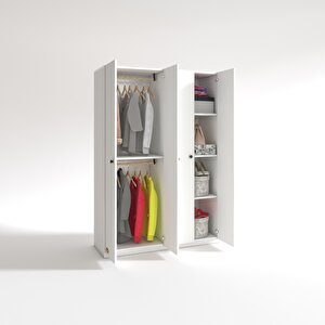 Gardırop 4 Kapılı Kapaklı Devetabanı Byz 173*120*42 Gardolap Dolap Ofis