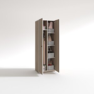 Gardırop 2 Kapılı Kapaklı Leylak Crd 173*60*42 Gardolap Dolap Ofis