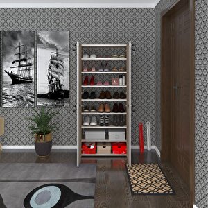 Ayakkabılık Ayakkabı Dolabı Kilitli Gutan Crd 160*70*32 Kapaklı Ofis Dolabı Iki Bölme
