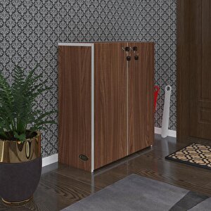 Ayakkabılık Ayakkabı Dolabı Kilitli Gutan Cvz 080*70*32 Kapaklı Ofis Dolabı