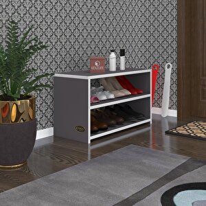 Ayakkabılık Goya Gri 040*70*30 Arkalıksız Ayakkabı Ofis Dolabı