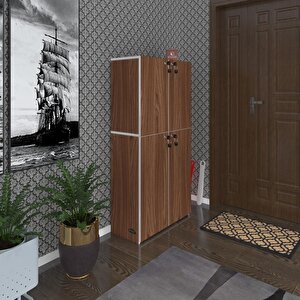Ayakkabılık Ayakkabı Dolabı Kilitli Gutan Cvz 140*70*32 Kapaklı Ofis Dolabı Iki Bölme