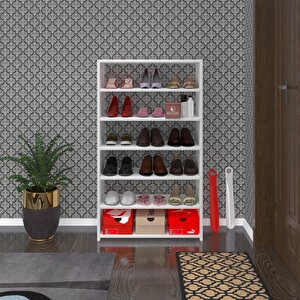Ayakkabılık Ayakkabı Dolabı Kilitli Gutan Beyaz 120x32 Kapaklı Ofis Dolabı Iki Bölme