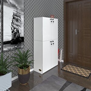 Ayakkabılık Ayakkabı Dolabı Kilitli Gutan Byz 140*70*32 Kapaklı Ofis Dolabı Iki Bölme