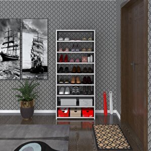 Ayakkabılık Goya Gri 160*70*30 Arkalıksız Ayakkabı Ofis Dolabı Iki Bölme