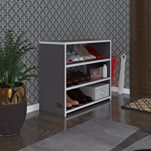 Ayakkabılık Goya Gri 060*70*30 Arkalıksız Ayakkabı Ofis Dolabı