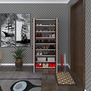 Ayakkabılık Ayakkabı Dolabı Kilitli Gutan Cvz 160*70*32 Kapaklı Ofis Dolabı Iki Bölme