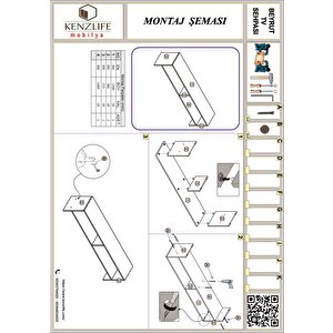 Televizyon Sehpası Beyrut Ceviz 040x30 Tv Ünitesi
