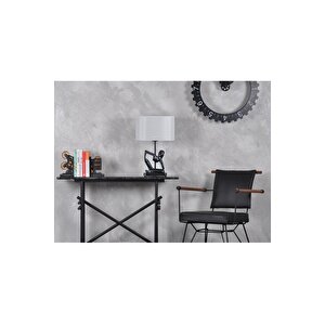 Qdec Modern Dizayn İnsan Abajur Gümüş Beyaz