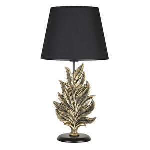 Modern Dizayn Yaprak Abajur Gold Siyah