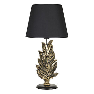 Modern Dizayn Yaprak Abajur Gold Siyah
