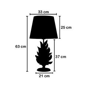 Qdec Modern Dizayn Yaprak Abajur Gümüş Gri