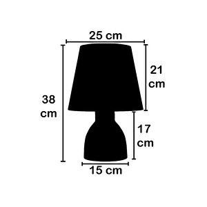 Qdec Modern Dizayn Vivo Abajur Siyah Siyah