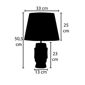 Modern Dizayn Moai Abajur Cobalt Gri