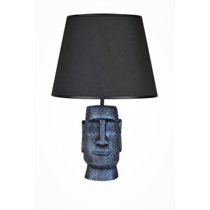 Modern Dizayn Moai Abajur Cobalt Siyah