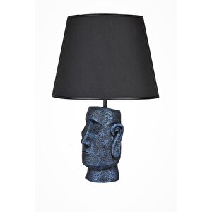 Modern Dizayn Moai Abajur Cobalt Siyah
