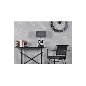 Qdec Modern Dizayn İnsan Abajur Bakır Gri