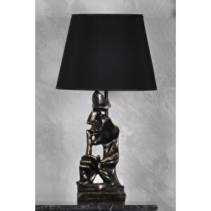 Modern Dizayn Sus Abajur Gold Siyah