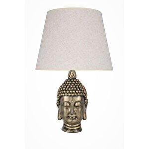 Modern Dizayn Büyük Buda Abajur Gold Krem