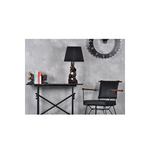 Qdec Modern Dizayn Sus Abajur Bakır Siyah