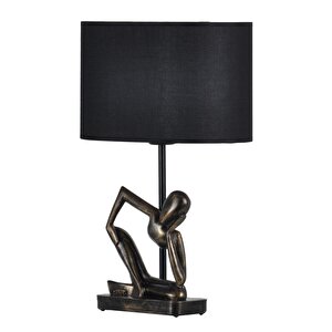 Modern Dizayn İnsan Abajur Gold Siyah