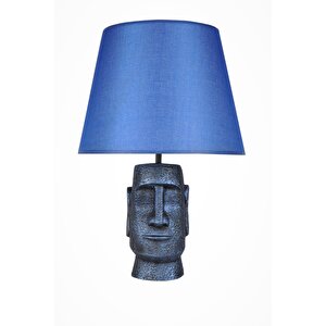 Modern Dizayn Moai Abajur Cobalt Mavi