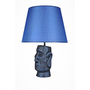 Modern Dizayn Moai Abajur Cobalt Mavi